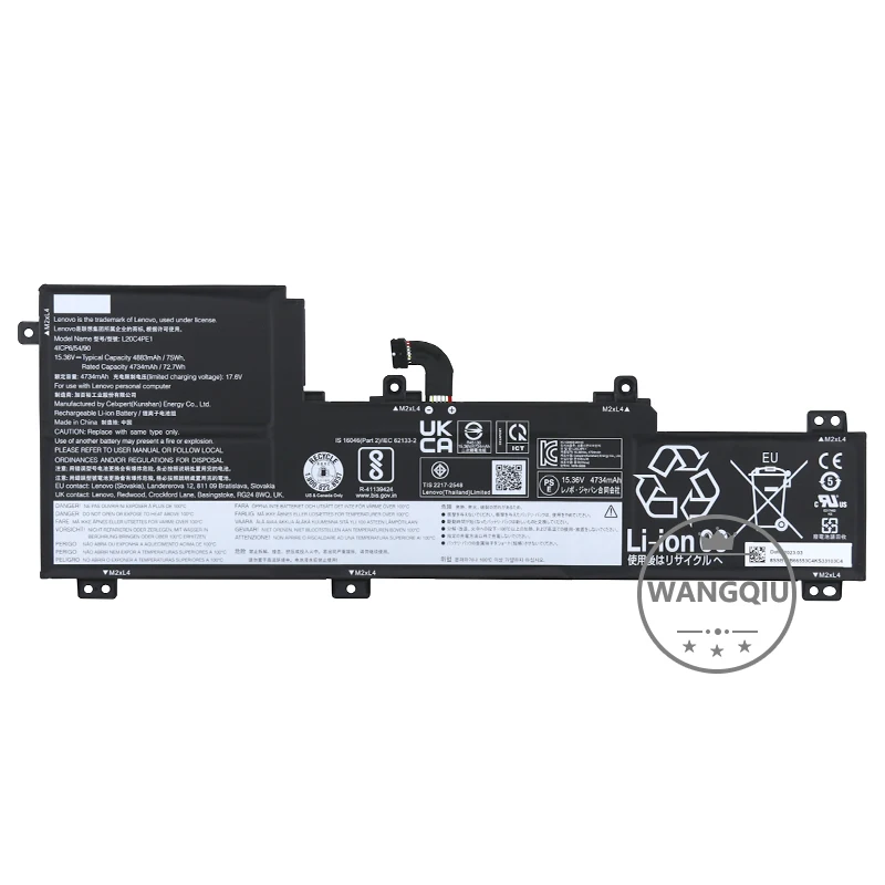 WANGQIU Original battery for Lenovo IdeaPad 5 Pro 16ARH7/5 Pro 16IAH7/5 Pro-16IHU6/5 Pro-16ACH6 L20C4PE1 L20M4PE1 L20L4PE1