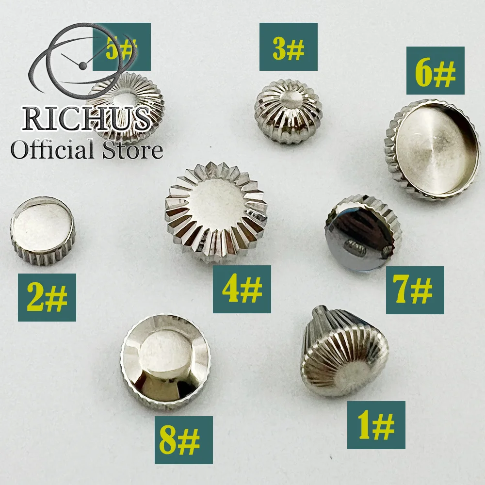 Watch crown fit ETA 6497,6498 Sea gull ST36 Silver stainless steel crown