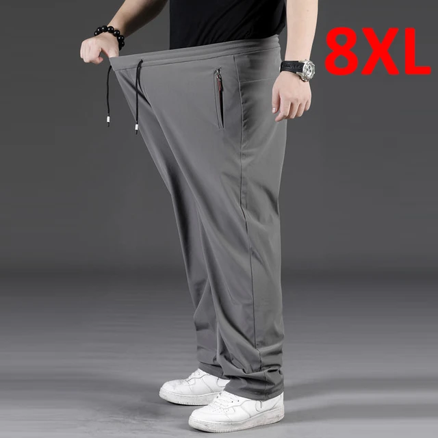 7XL 8XL pantaloni taglie forti uomo pantaloni larghi moda Casual pantaloni elastici in vita pantaloni sportivi maschili pantaloni taglie forti 8XL uomo AliExpress