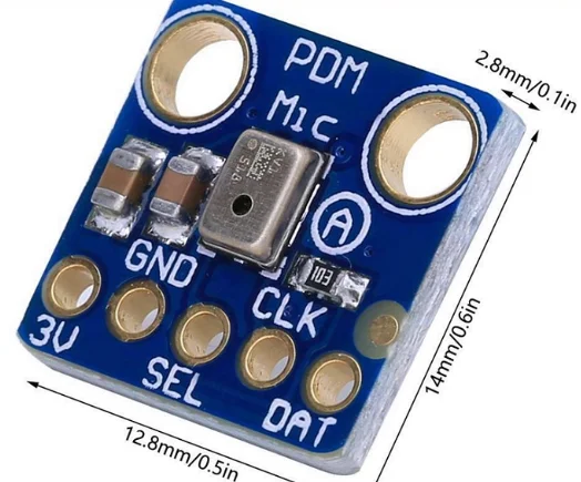 ไมโครโฟน MP34DT01 PDM MEMS (โมดูลไมโครโฟน)