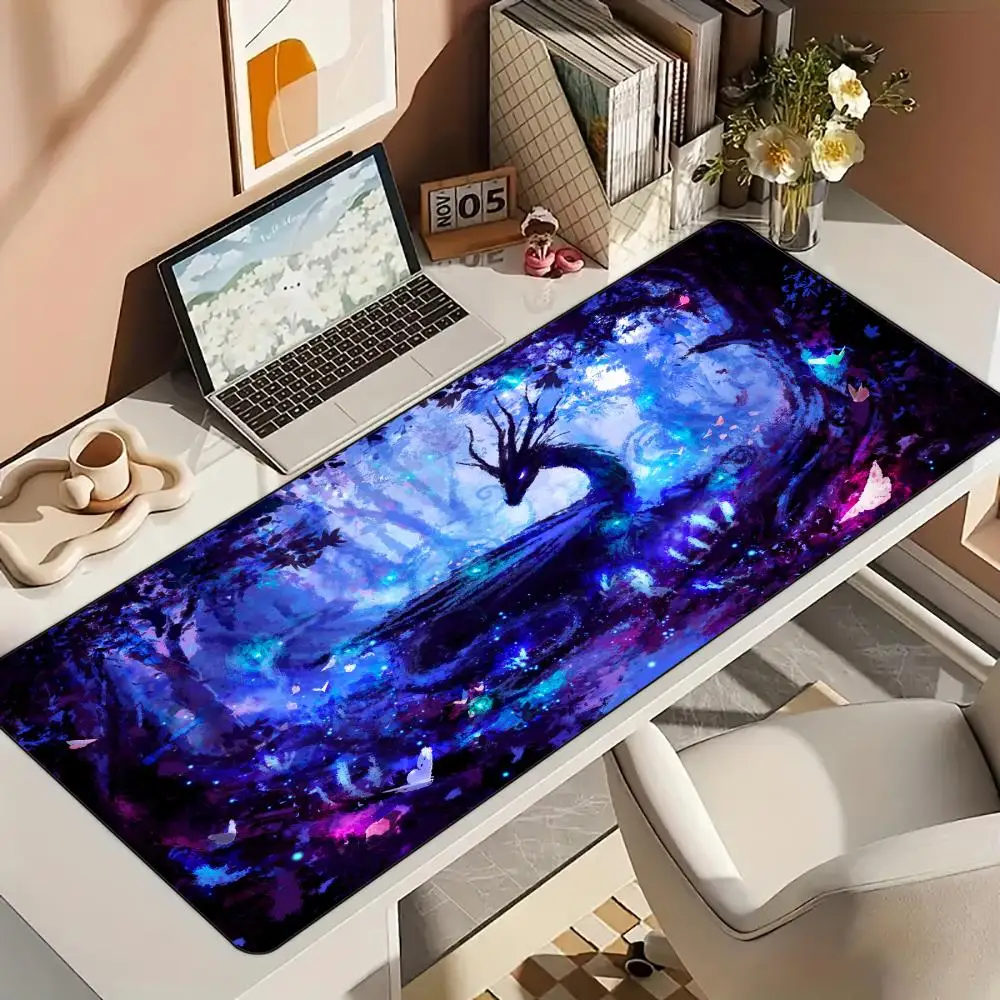 

Digital art Black Devil Dragon Mouse Pad Desk Mat with Stitched Edge Rubber anti-slip pc accessories Gaming mat magic playmat