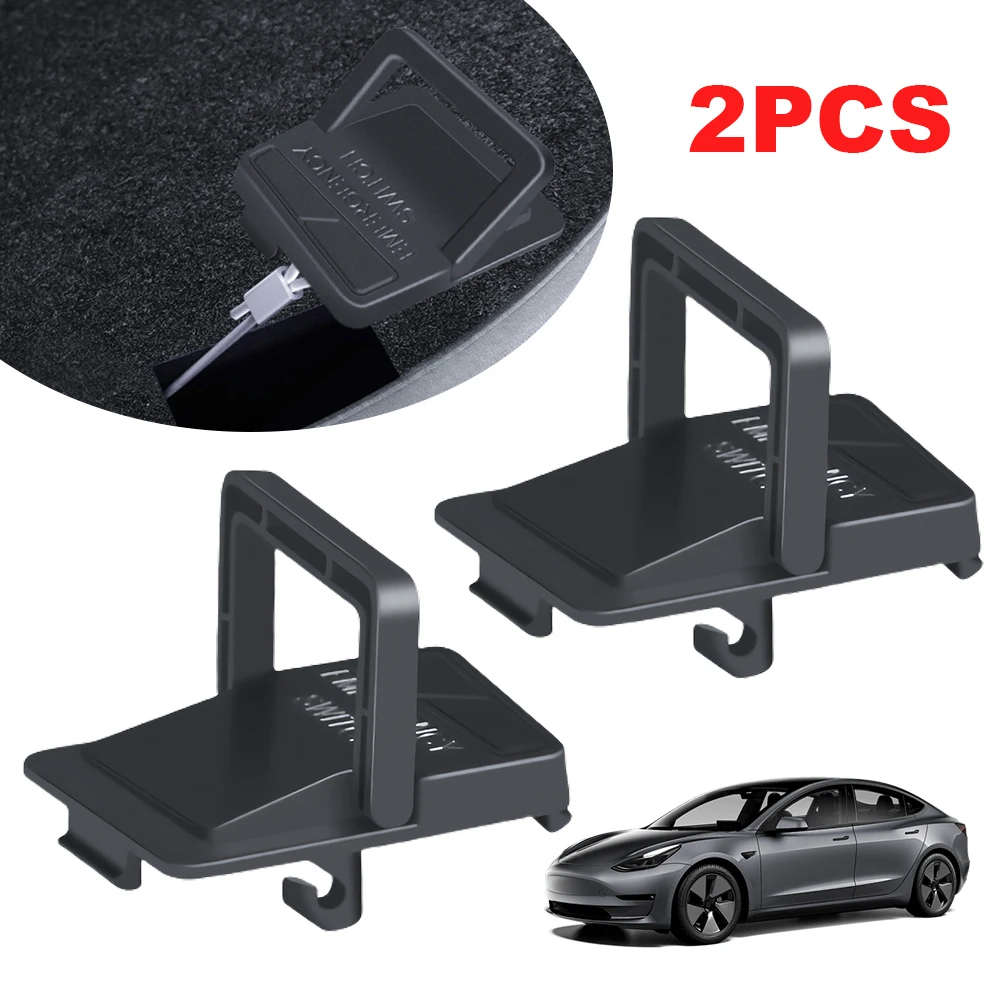 2Pcs Rear Door Emergency Handle Lock Quickly Open Rear Door Mechanical Switch for Tesla Model 3 Highland 2024 Accessories