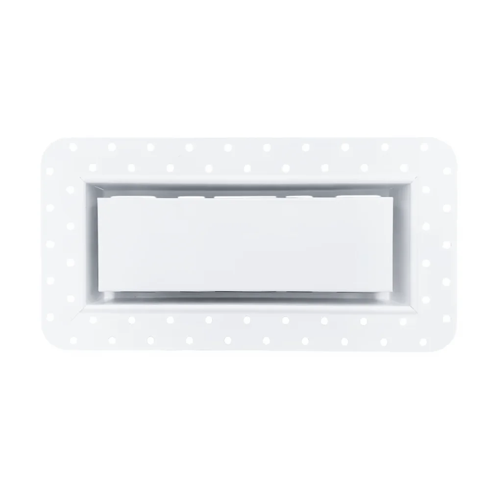 HVAC Ventilation System Metal White Recessed Wall Vents Ceiling Row Trend Drywall Mounted Vents