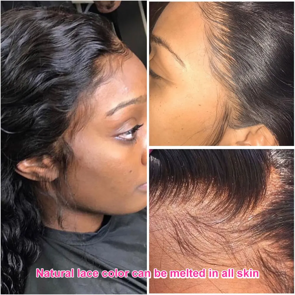 8-14 Short Inch Curly Wave Short Bob Human Hair Wigs 200 Density 13x4 Deep Water Wave HD Lace Front Wigs Preplucked Prebleached view 3
