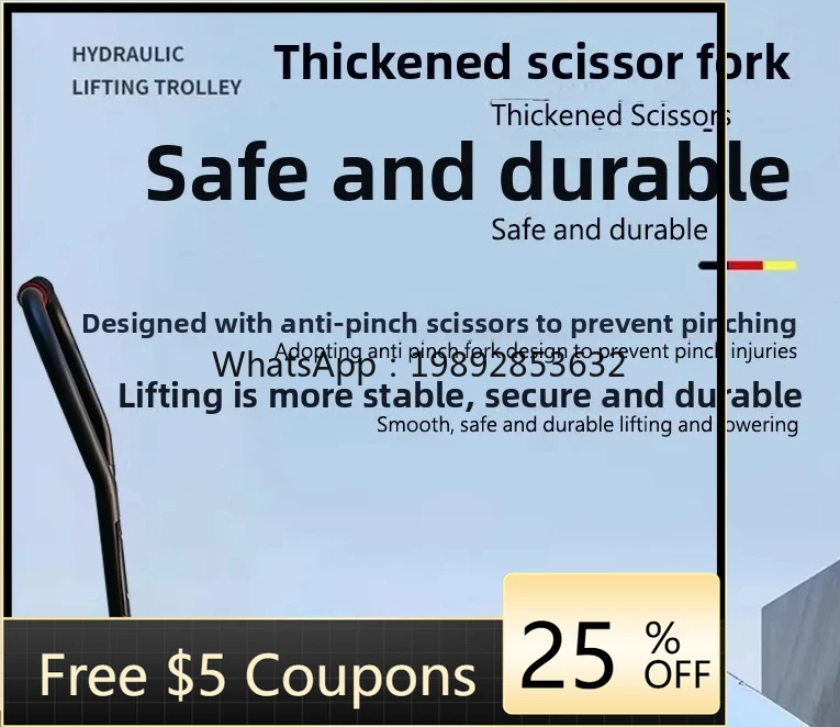 

electric hydraulic lift trolley small portable truck freight