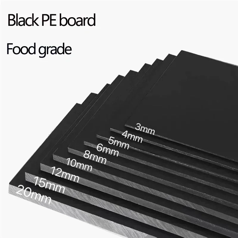 Gasket Papan Polietilen HDPE Tahan Aus Pelat Polimer PE Putih atau Hitam Kelas Makanan, Anda Juga Dapat Menyesuaikan Dimensi