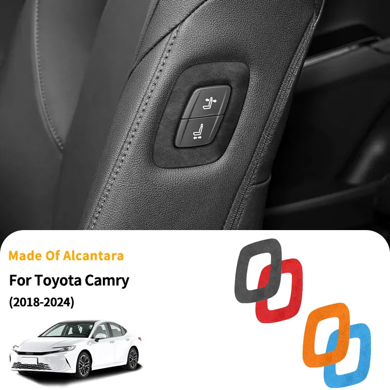 

For Toyota Camry (2018-2024) Seat Adjustment Buttons Frame Trim Stickers Anti Scratch Car Interior Accessories Made of Alcantara