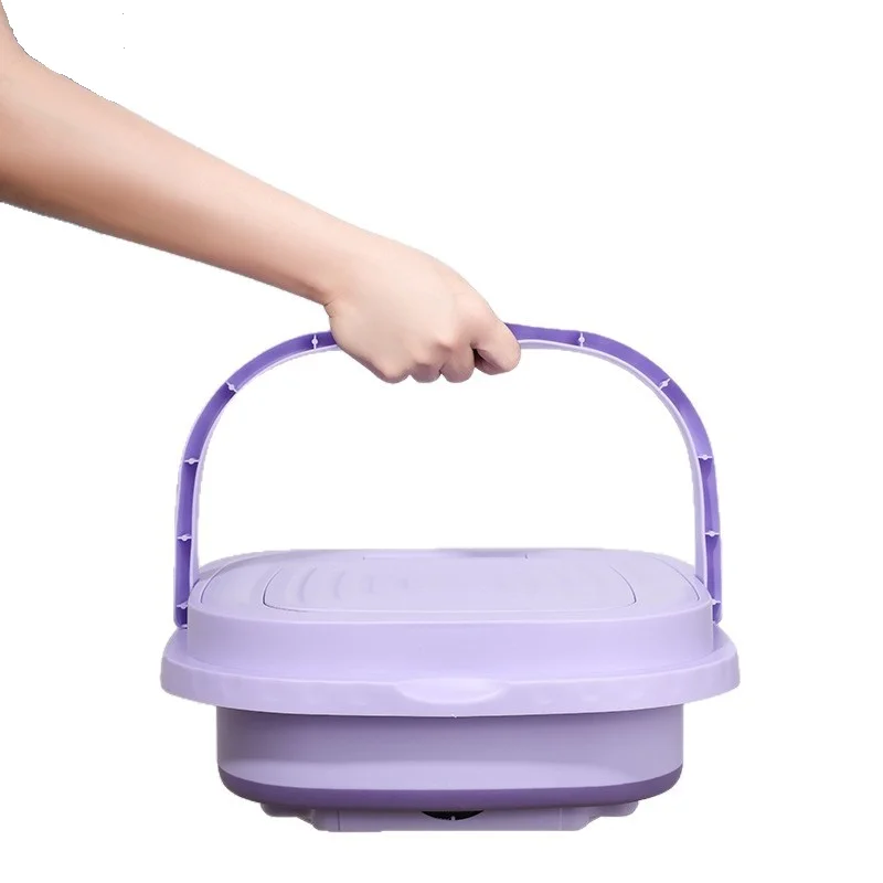 Hot-EU Plug Portable Mini Folding Washing Machine For Travel And Home Use Home Portable Mini Folding Washer
