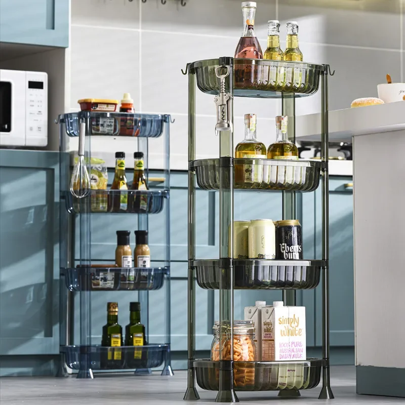 Kitchen Gadgets Home Bedroom Toilet Shampoo Storage Shelf Desktop Multilayer Kitchen Fruit Spice Organizer Plastic Ground