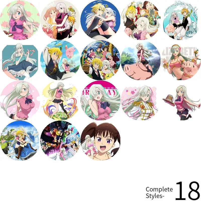 Elizabeth Liones juego Anime personaje insignia broche ancla periféricos Pin DIY accesorios regalo para niños moda 75mm ropa