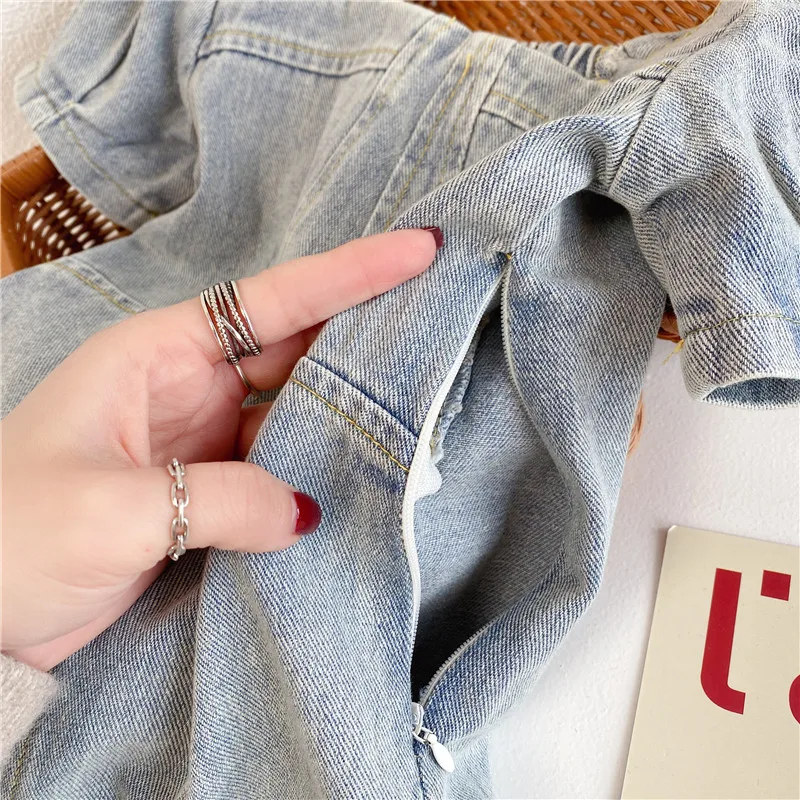 Cowboy Short Sleeved Dress Bubble Sleeves Flower Girl Dresses Girls Clothes Kids Clothes for Girl فساتين الأطفال Ropa De Niña