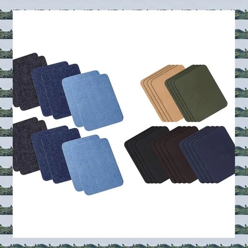 

ABQR, комплект из 20 джинсовых нашивок для куртки, джинсовой одежды, 5 цветов и 12 шт., джинсовые нашивки из железа, 3 цвета (4,9 дюйма X 3,7 дюйма)