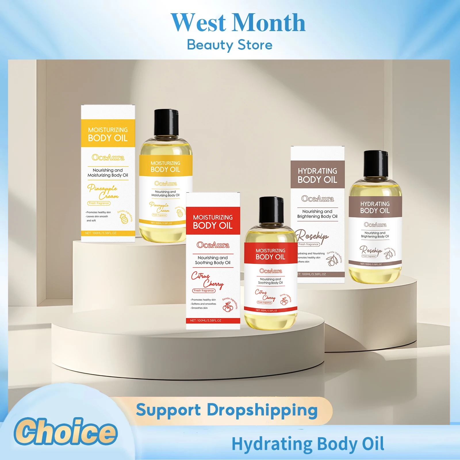 

Hydrating Body Oil Moisturizing Dry Skin Brightening Repair Smoothing Fatigue Stress Relief Relaxing Fragrance Soothing Body Oil