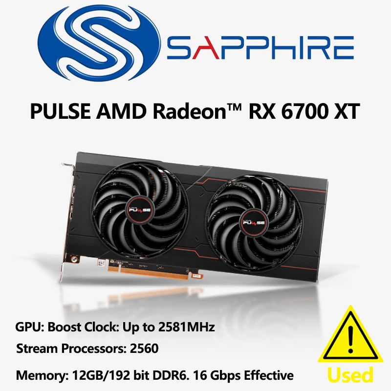 

Видеокарта Sapphire RX 6700 XT RX6700 6700XT PULSE, графический процессор AMD Radeon RX6700XT, 12 ГБ OC, видеокарты, компьютерные игры, ПК