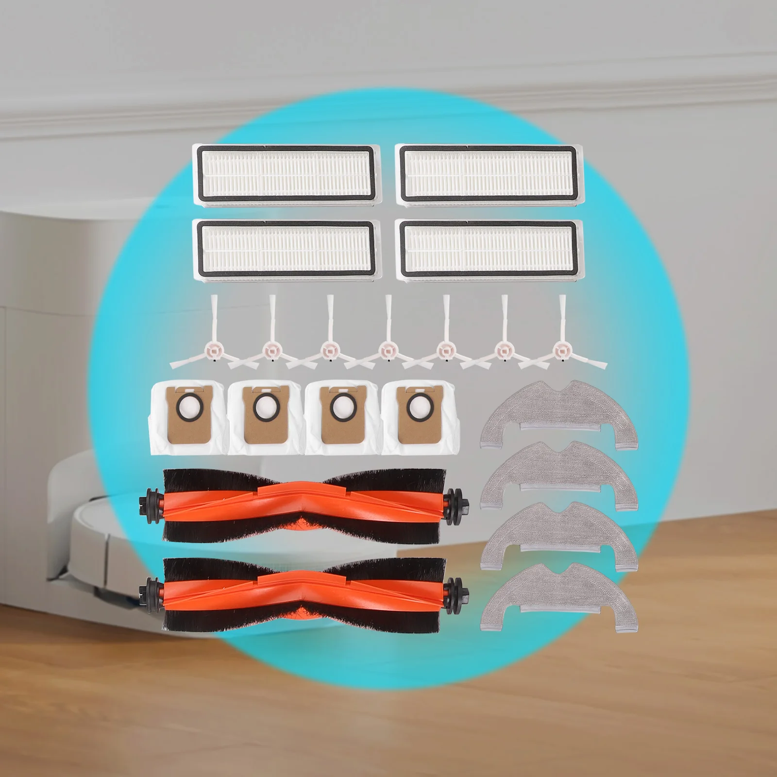 

As Shown Dust Bags Wipes High Efficiency Cleaning Brush Set Improved Cleaning Efficiency Long-lasting Performance