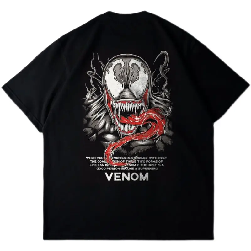 Marvel Genuine Marvel Joint Venom Camiseta gráfica holgada para hombres y mujeres Mangas cortas cómodas para hombres y mujeres