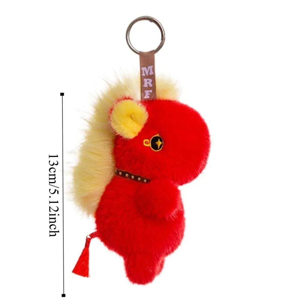 Cartoon Paard Knuffel Sleutelhanger Gevuld Schattige Pony Pluche Pop Hanger Zachte Sleutelhanger Simulatie Paard Speelgoed Sleutelhanger Kinderen Speelgoed