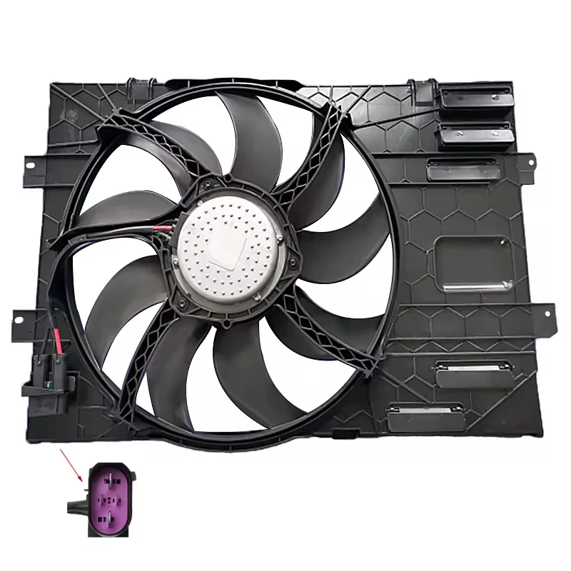 مروحة تبريد السيارات مروحة مشعاع OE 7E0121205H المستوردة أودي جديد لفولكس واجن TRANSPORTER V T5 MINIBUS 7HB المبرد #3