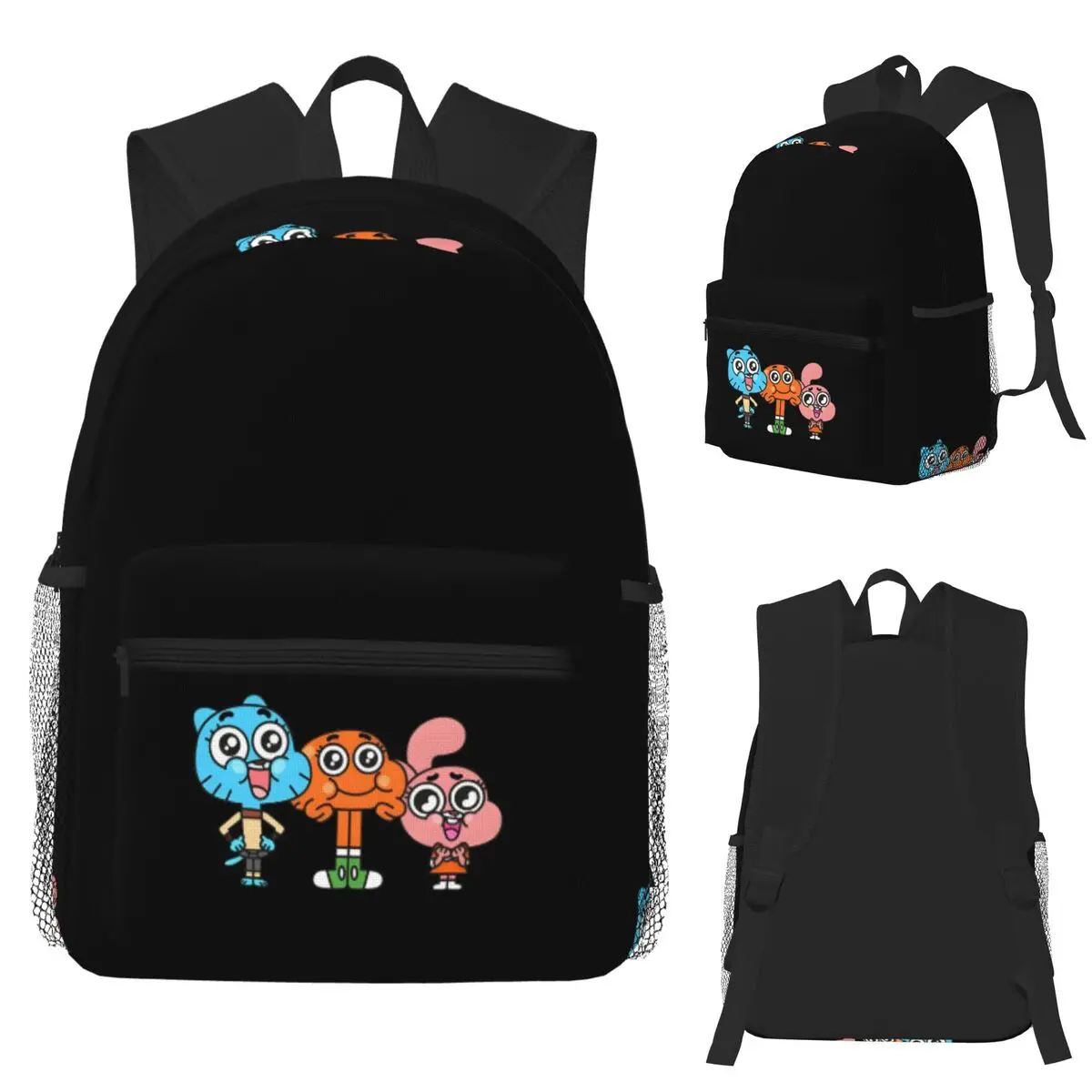 Gumball And Darwin Game The Amazing World Of Gumball Student Backpack School Bag Hiking Travel Daypack for Boys Girls Bookbag