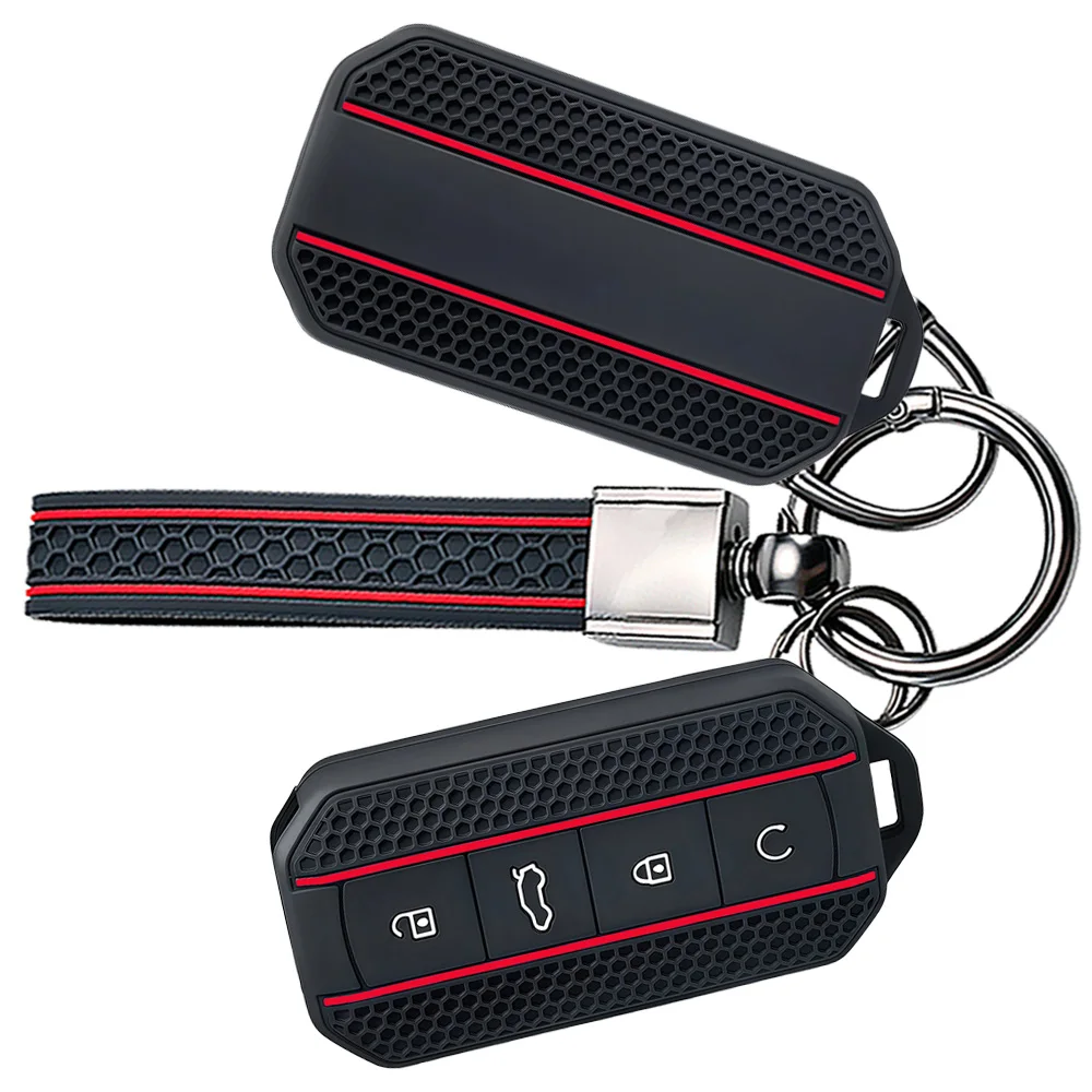 Silicone Cover Key Caps Keychain Holder For Chery Jaecoo J5 J7 2025 2026 Jaecoo 5 7 Gaco 5 Organizer Key Case Accessories