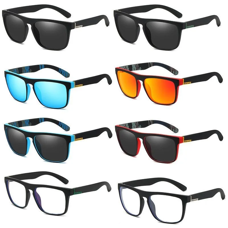 Gafas de sol polarizadas cuadradas Vintage a la moda para hombres y mujeres, gafas de sol de diseñador de marca de lujo para conducir y pescar, gafas para conductor UV400