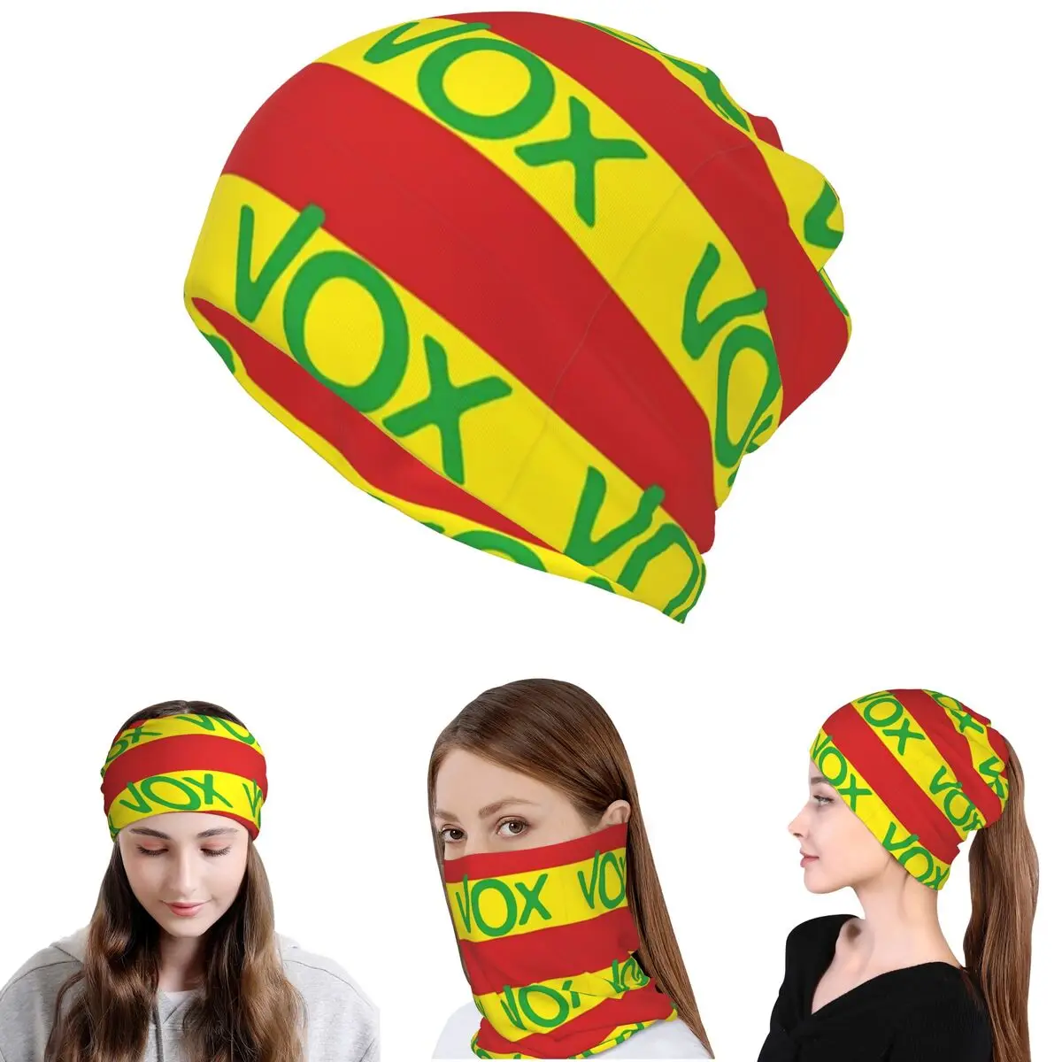 

Espana Vox Logo Spain Political Party Spanish Bandana Neck Cover Mask Scarf Multifunction Cycling Scarf Beanies Hat Adult