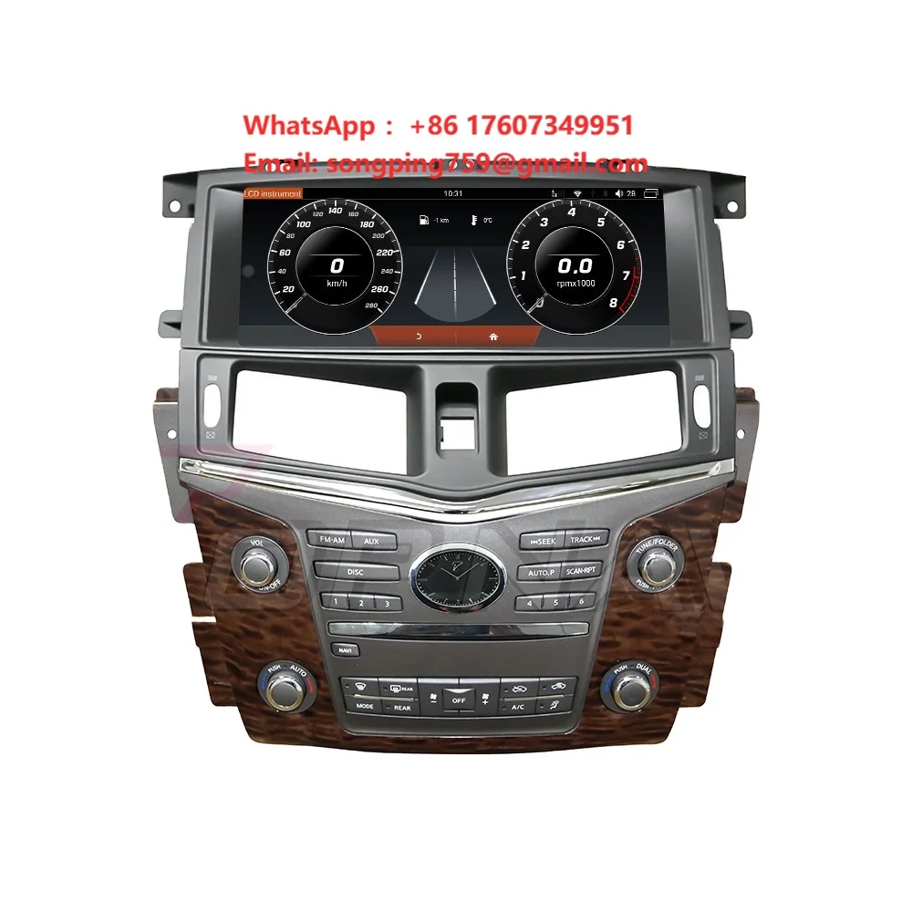 Car Screen 12.3 Inch Android 10 Interior Accessories for Nissan Patrol 2016 2017 2018 2019 Car Android Radio GPS Navigation