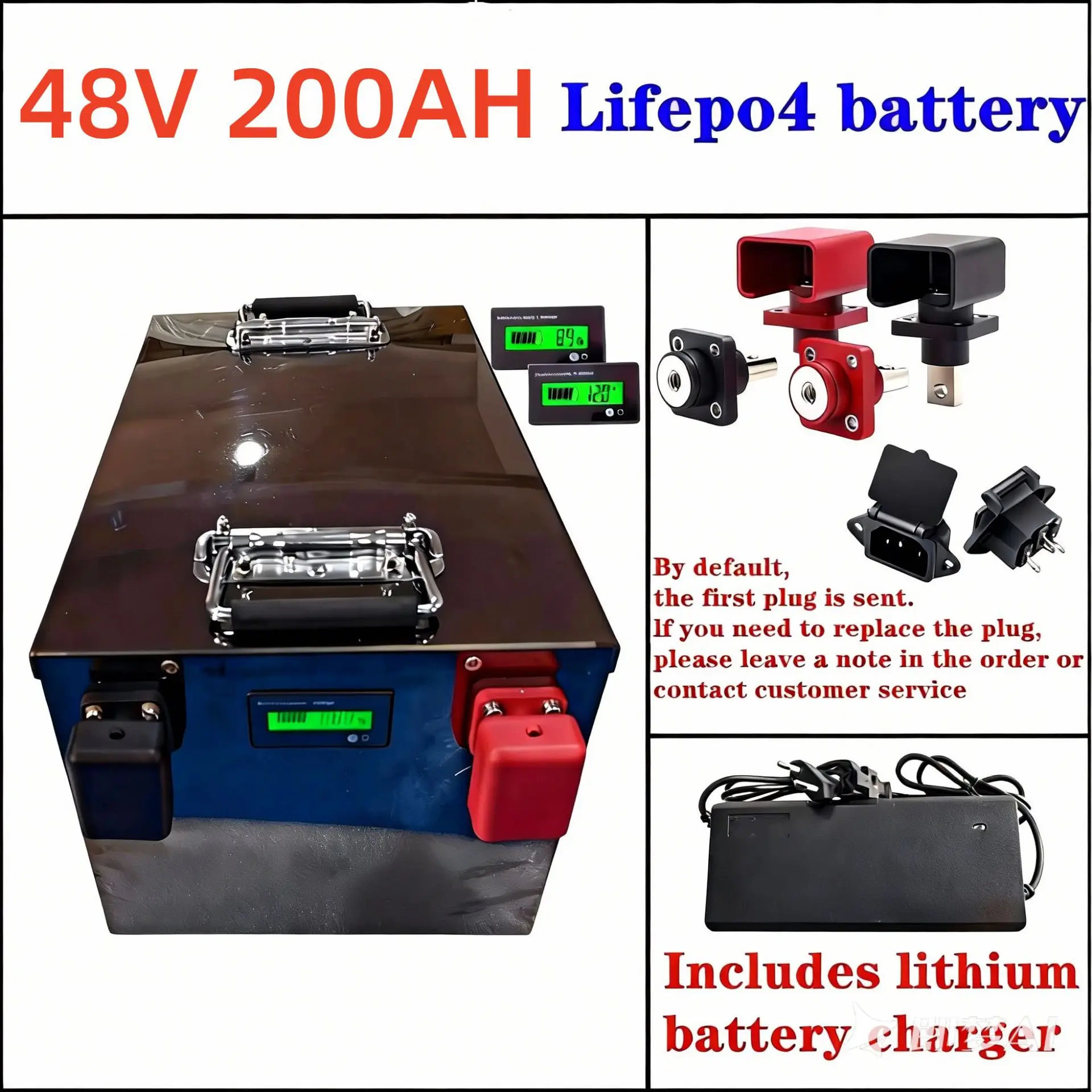 

48V 200AH large-capacity lithium iron phosphate battery, suitable for AGV trolley handling robot lift car lithium battery