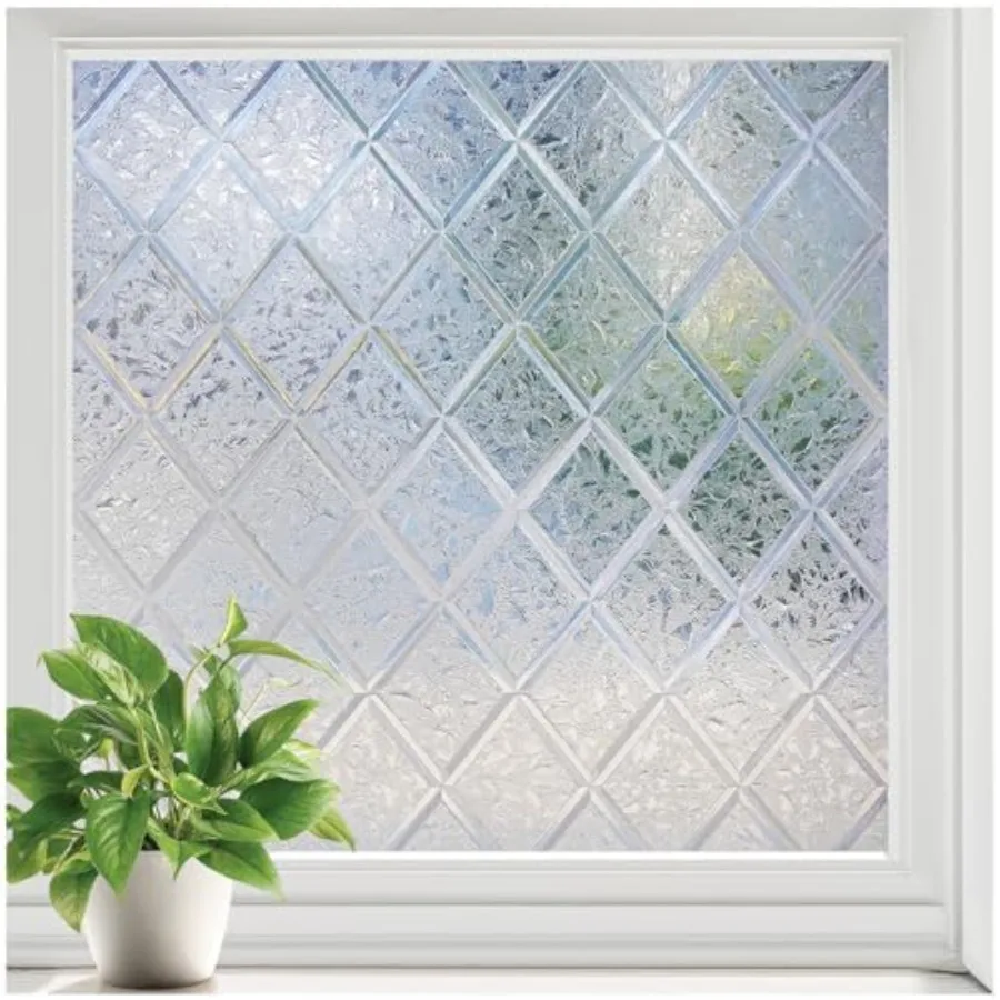 نافذة الخصوصية فيلم الزخرفية الخصوصية نافذة الفيلم الشمس حجب لباب المنزل والأسطح الزجاجية متجمد الزجاج تتشبث غير لاصق #1