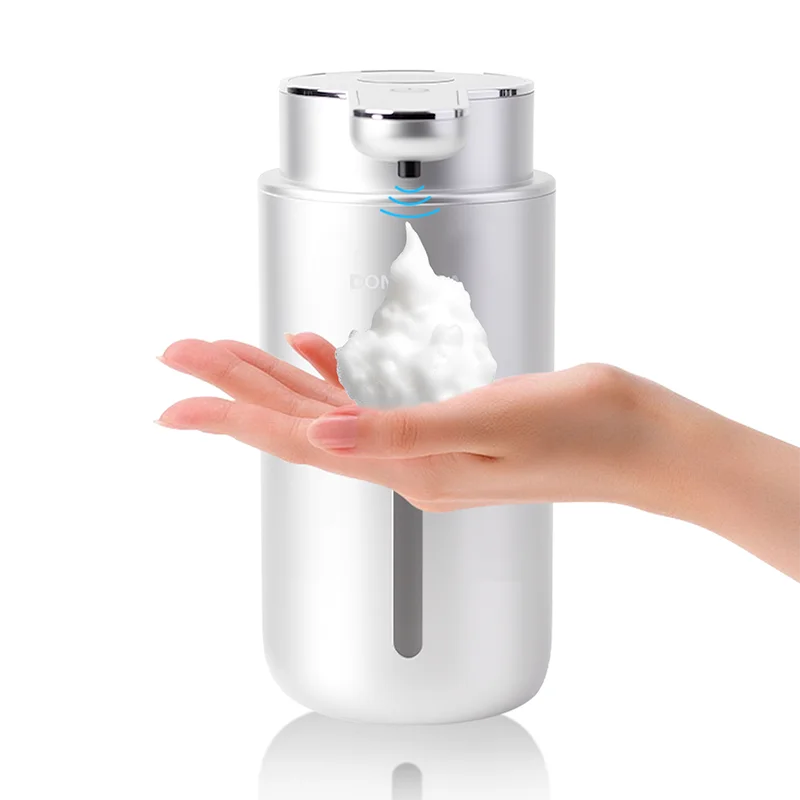 420ML Berührungsloser Digitaler Seifenspender mit 6-stufiger Schaum-/Flüssigkeitsregulierung, Automatischer Intelligenter Sensor-Handdesinfektionsmittel-Pumpspender