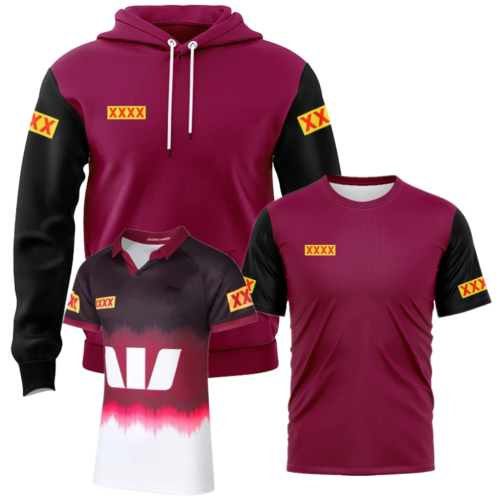 2024 QLD Maroons jacket Hoodie rugby jersey KIDS children woman rugby shirt Australia Queensland Women's Youth T-Shirt