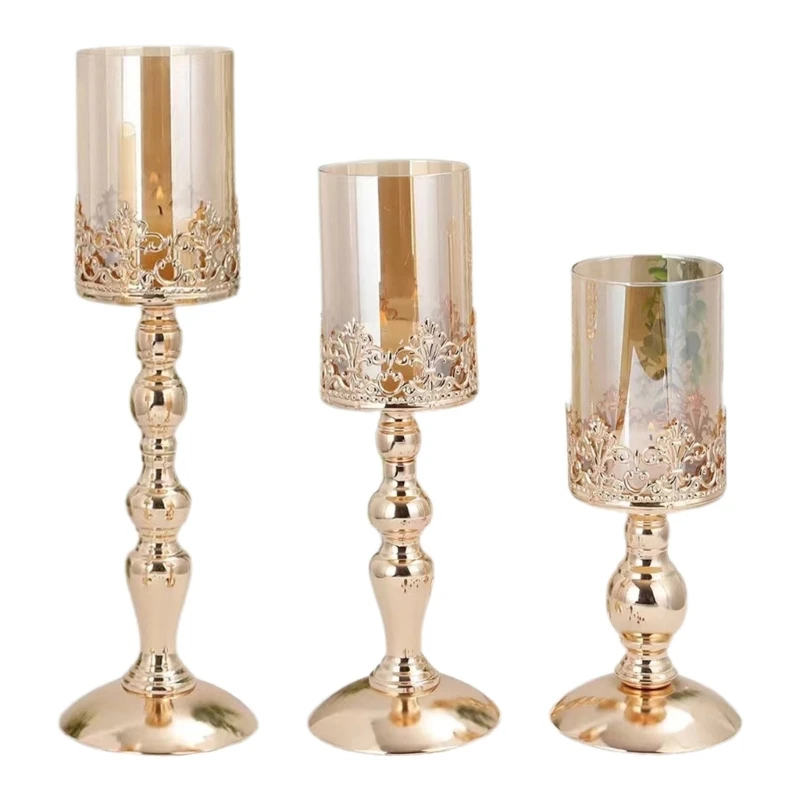 Fashion Iron Stand Metallic Pedestals Glass Florals Centerpieces Base Beautiful Candlesticks Platform