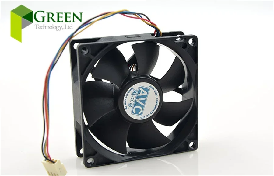 5pcs The Original AVC DL08025R12U 8025 80MM 80*80*25MM  Comptuter CPU Case Cooling fan 12V 0.5A  with 4pin pwm