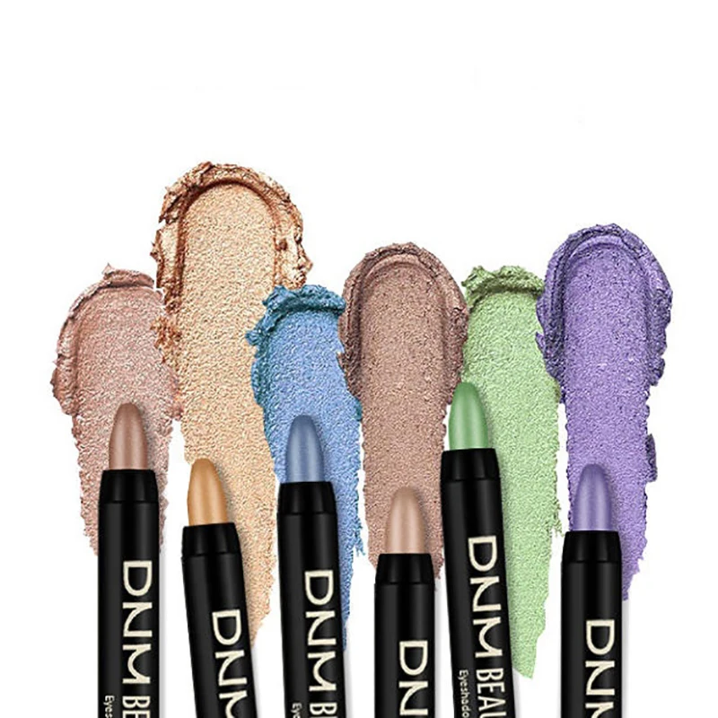 15 kleuren parelmoer eyeliner, kleur glitter waterdichte langdurige oogmake-up niet-vlekkende eyeliner