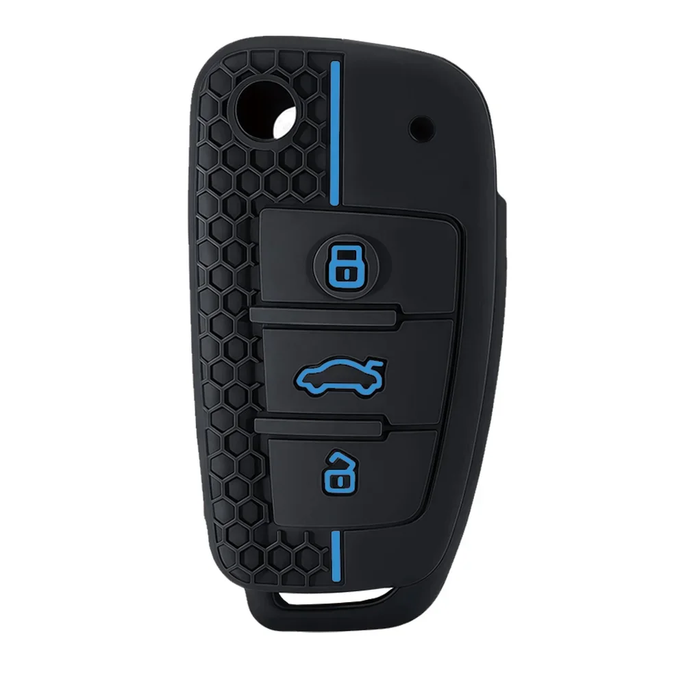 Silicone Key Case Cover Shell for Audi A4 B7 A6 C6 4f 8v A3 8p A1 A3 Accessories Auto Remote Key Holder Jacket Accessories Fob