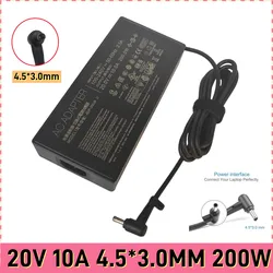 20V 10A 4.5*3.0mm 200W AC Adapter Laptop Charger For MSI Chicony Huawei GF66 MS-1563 1582A200A022P A21-200P2B A18-150 Power