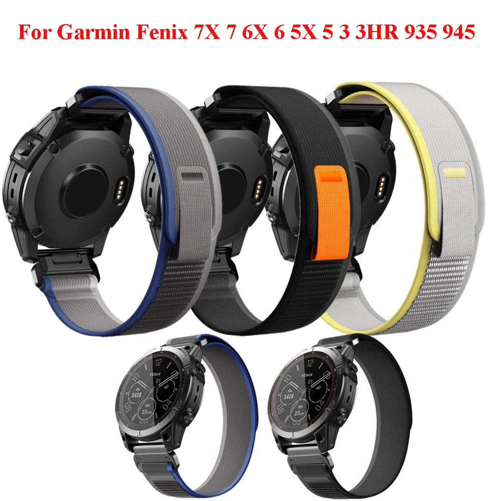 

26 22mm Quickfit Nylon Watchband Strap For Garmin Fenix 7X 7 6X 6 Epix Gen 2 forerunner 955 965 Wristband For Fenix 6X 5X Watch