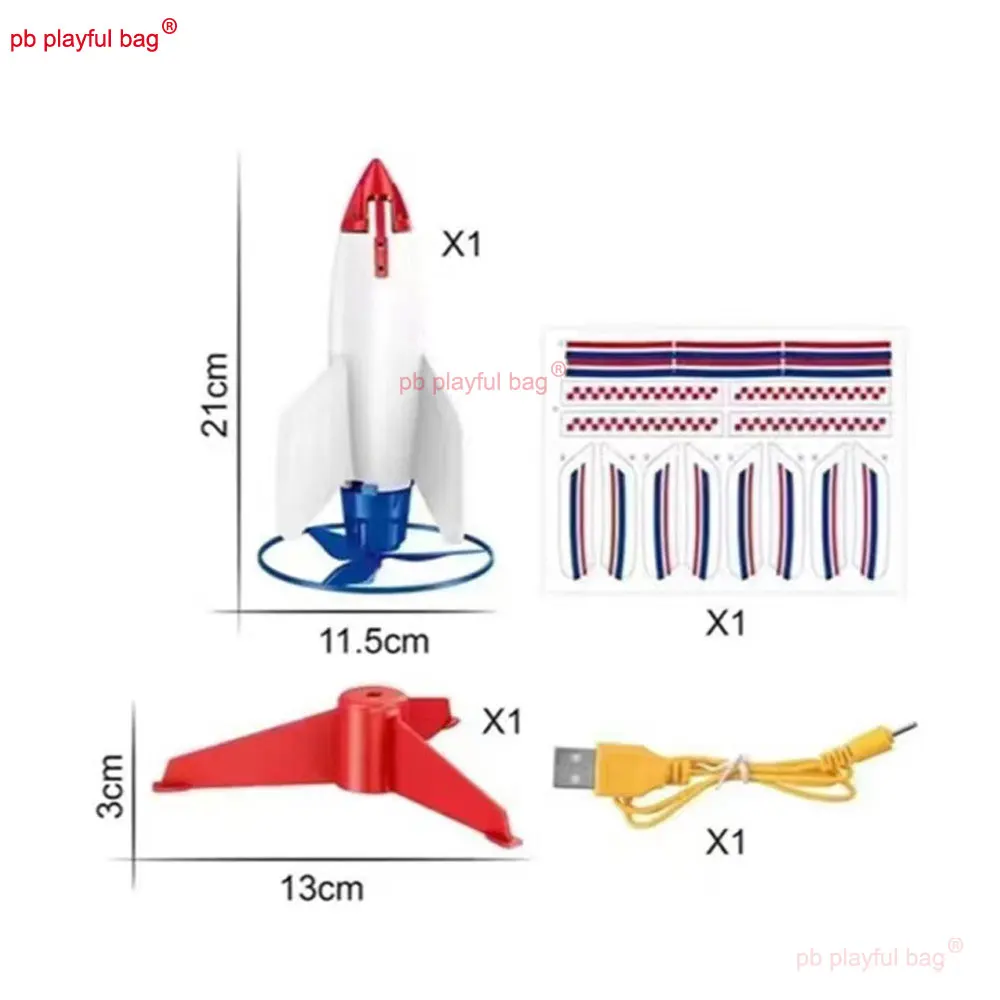 Nuovi bambini Space Rocket Electric Flying Foam Rocket rotazione automatica giocattoli sportivi all'aperto regali per il tempo libero VG173