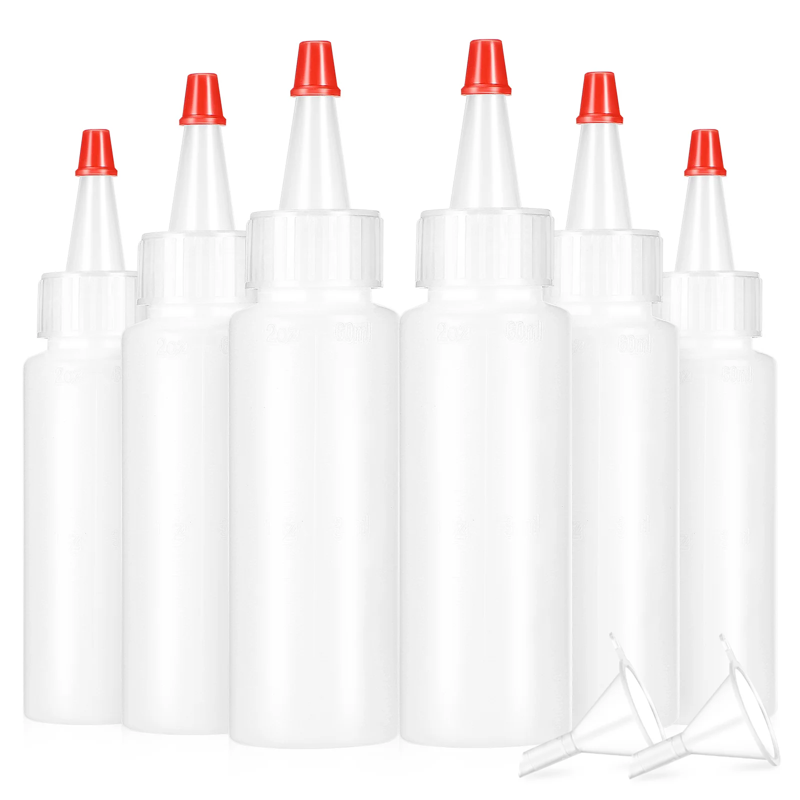 20 Pcs Squeeze Bottle Squeezy Sauce Bottles Dispensing Shampoo Condiment 60ml Pp Cover Cooking Ketchup