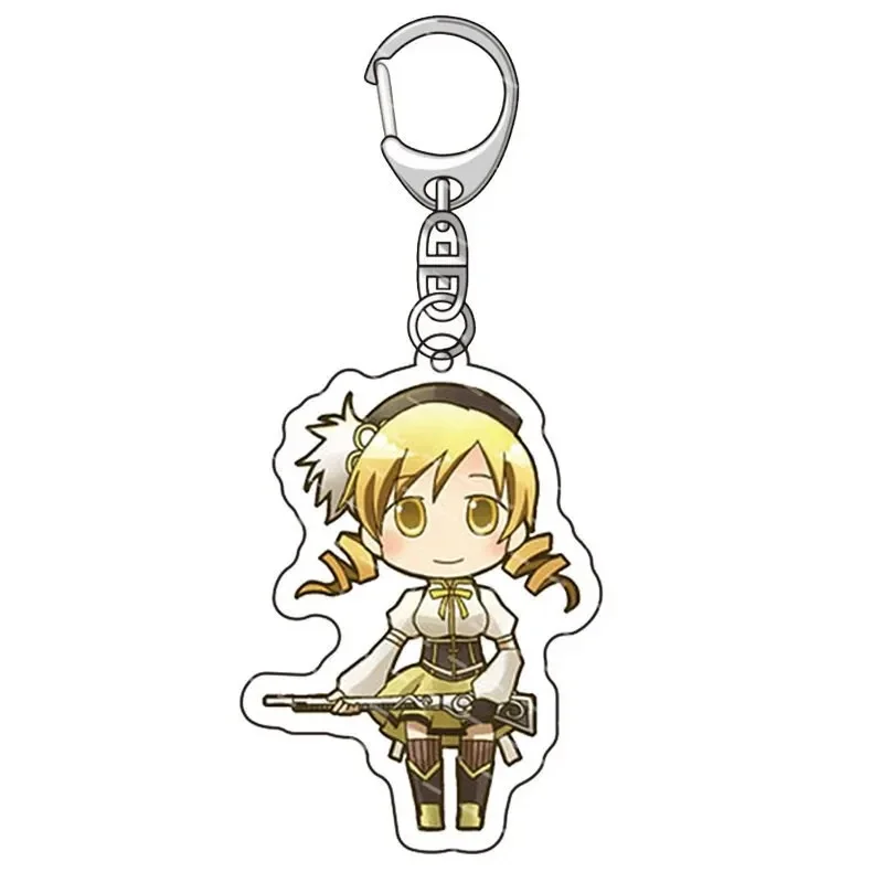 Anime Puella Magi Madoka Magica Acrylic Keychain Figure Miki Sayaka Tomoe Kaname Madoka Akemi Homura Cosplay Bag Pendent Gift