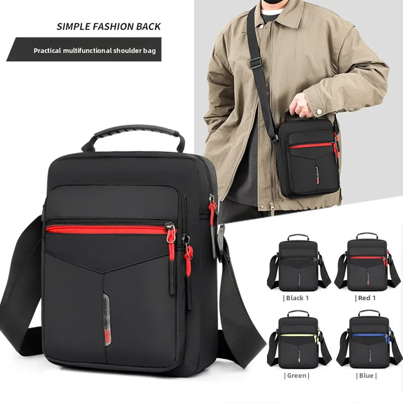 

Popular 2025 Men’s Multifunctional Crossbody Bag Multi-Color - Durable Adjustable Strap Organized Pockets Bag for Commute/Daily