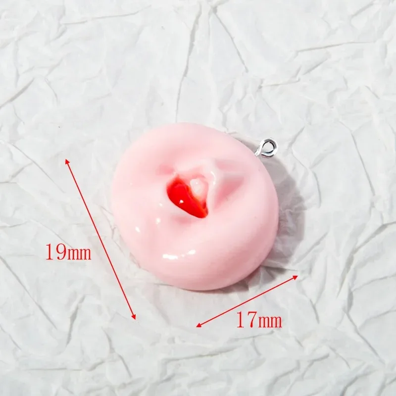 10Pcs/lot Kawaii Red Lips Flat Resin Charms Pendants for Jewelry Making Accessories DIY Earrings Necklace Keychain Decoration