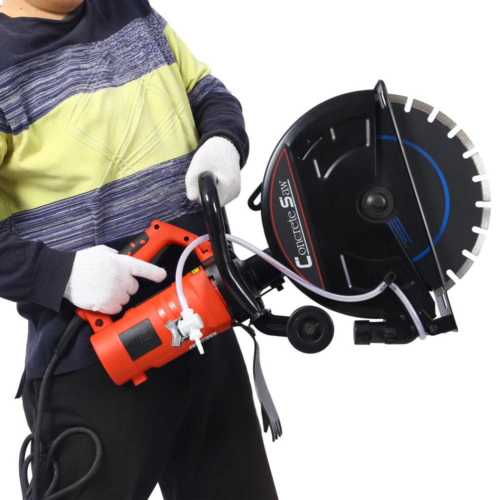 

Electric 14" Cut Off Saw Wet/Dry Concrete Saw Cutter Guide Roller with Water Line Attachment tools electric reciprocating saw