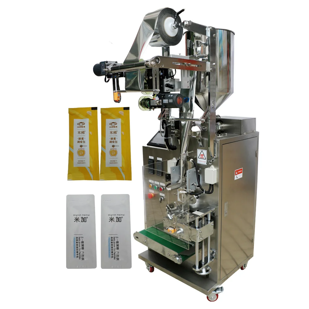 Multi-function Packaging Machines Small Pouch 4 Side Seal Bag Juice Paste Filling and Sealing Packing Machine