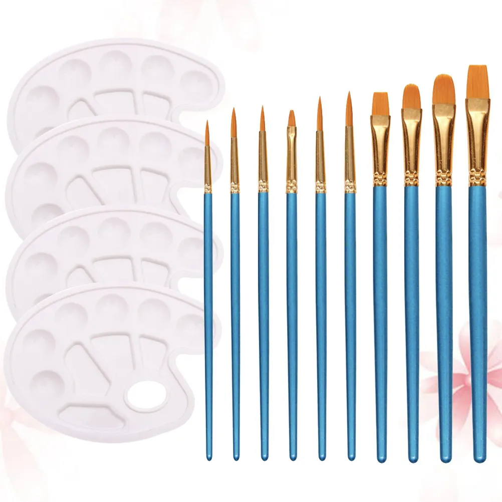 

Набор из 10 детских кистей для рисования: легкие, удобные в использовании, идеально подходят для акварели, акрила, масла, гончарных работ, гуаши и художественных проектов