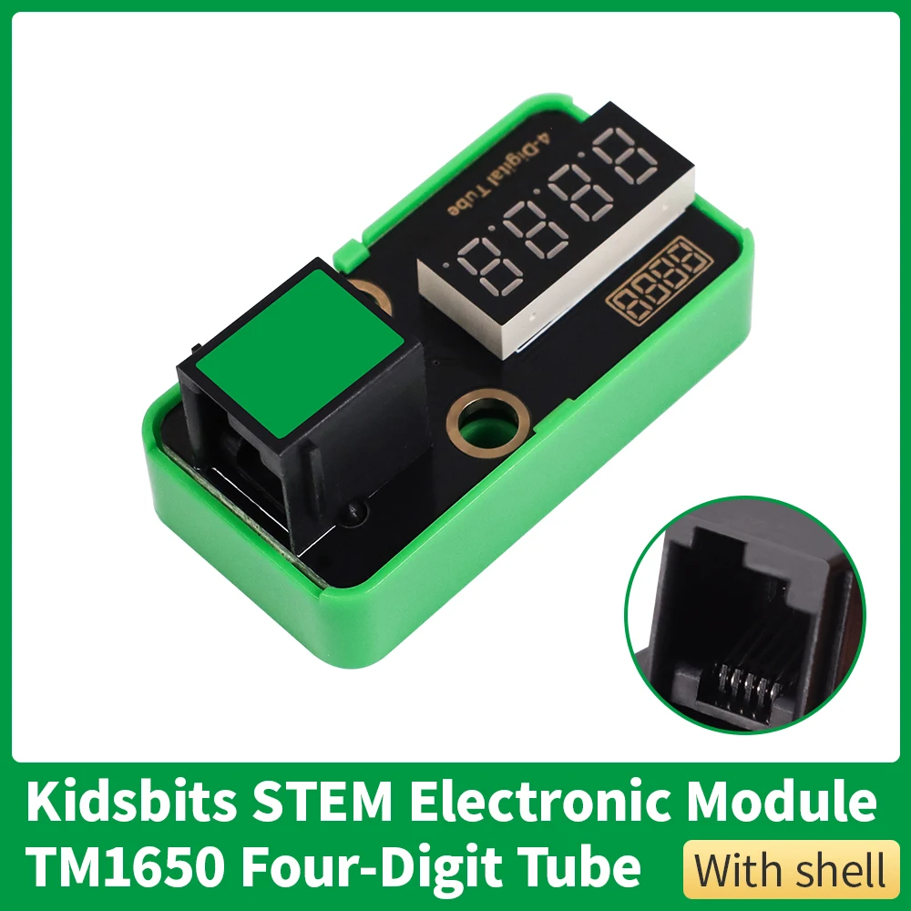 3PCS Kidsbits TM1650 Four Digit Tube Module STEM Electronic Building Blocks Compatible with Lego Blocks for Arduino DIY Project