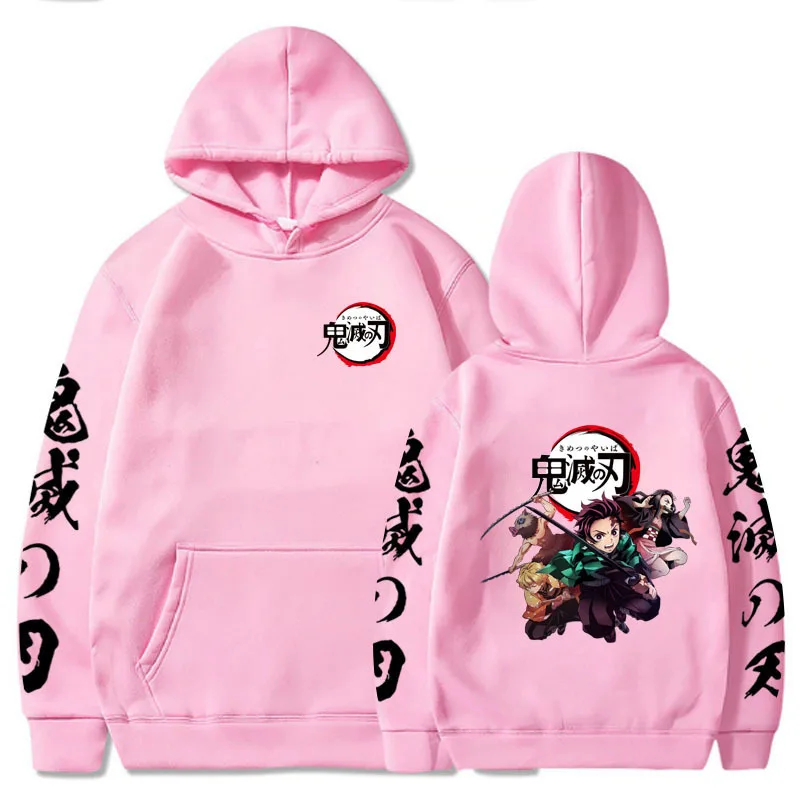 Anime Demon Slayer Character Impressions Hoodies Fashion Women's Clothing Casual Sports