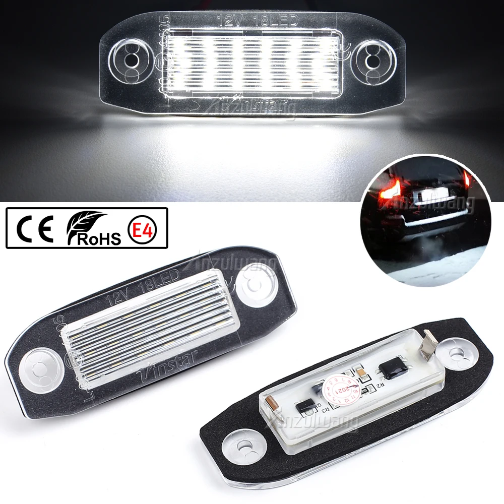 

2Pcs Canbus LED License Plate Light For Volvo C30 C70 S80 V70 XC70 S40 V50 S60 V60 XC60 XC90 White Car-Styling Number Lamp 12V