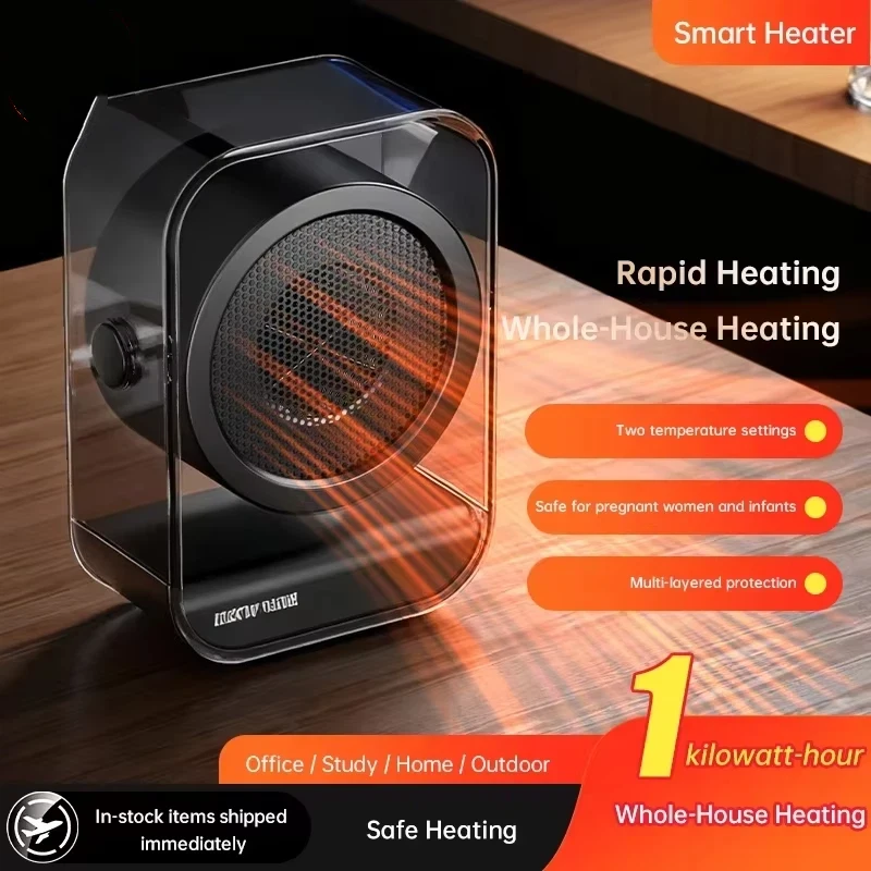 

Portable Heater Desktop Warmer Air Heater PTC Ceramic Winter Quick Heating Overheat Protection For Home Office Use