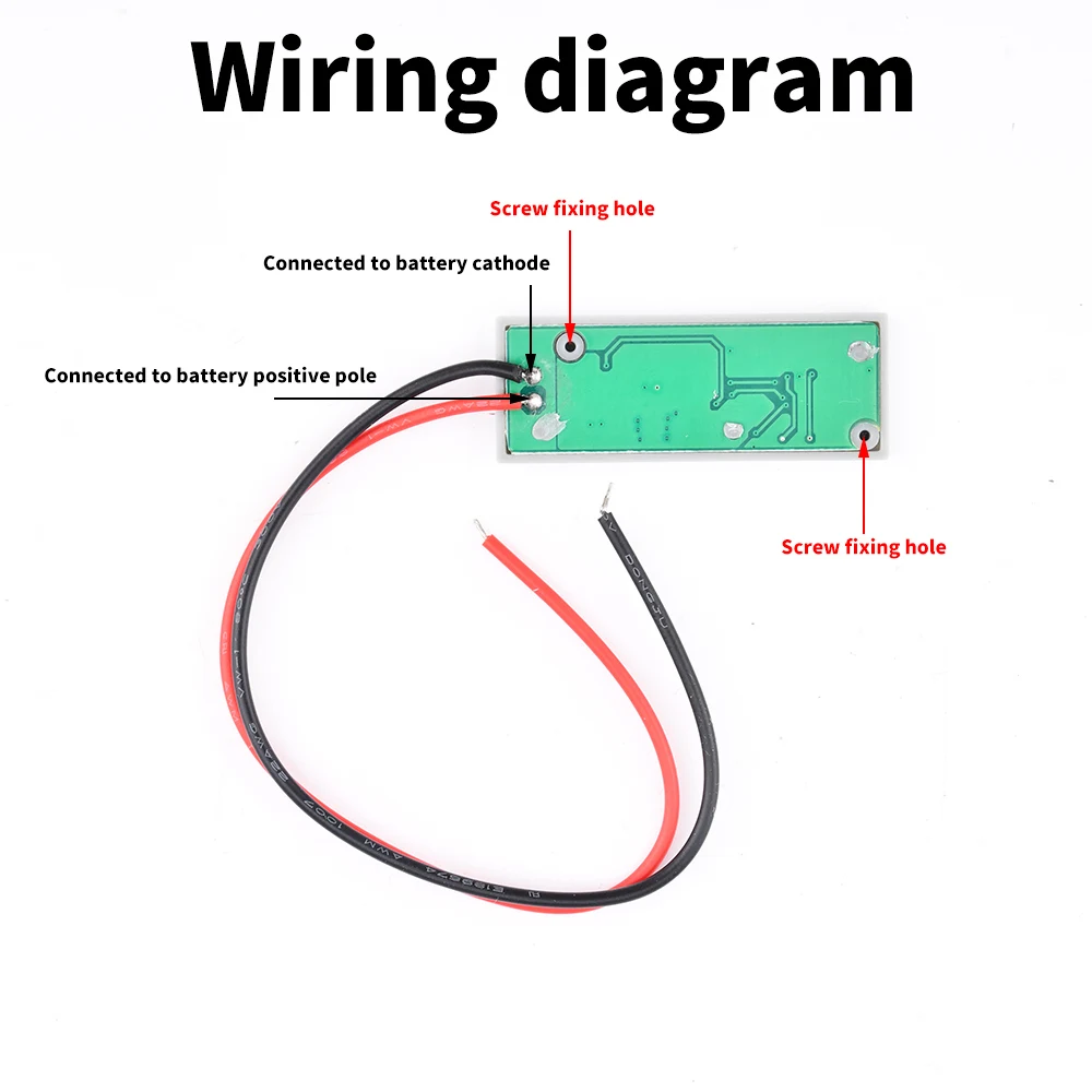 Battery Capacity Indicator DC 12V Lead Acid Lithium LiFePO4 Car Motorcycle Voltmeter Voltage Gauge with Reverse Connection Prote